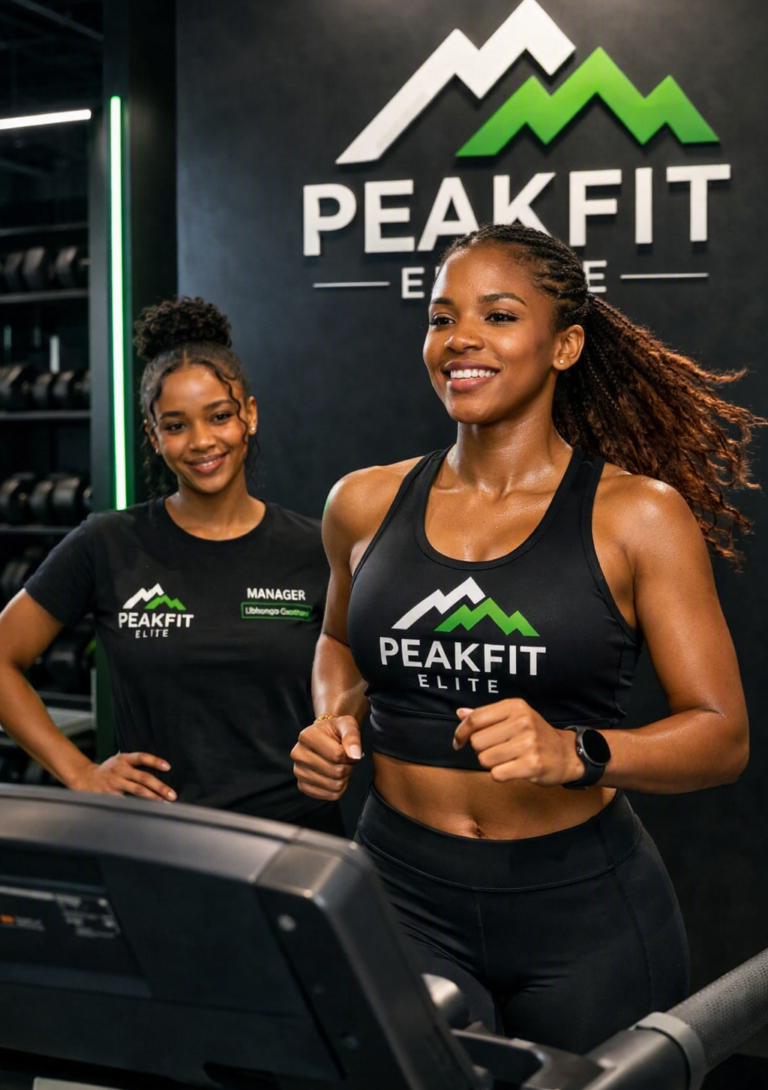 PeakFit Elite fitness centre branding image